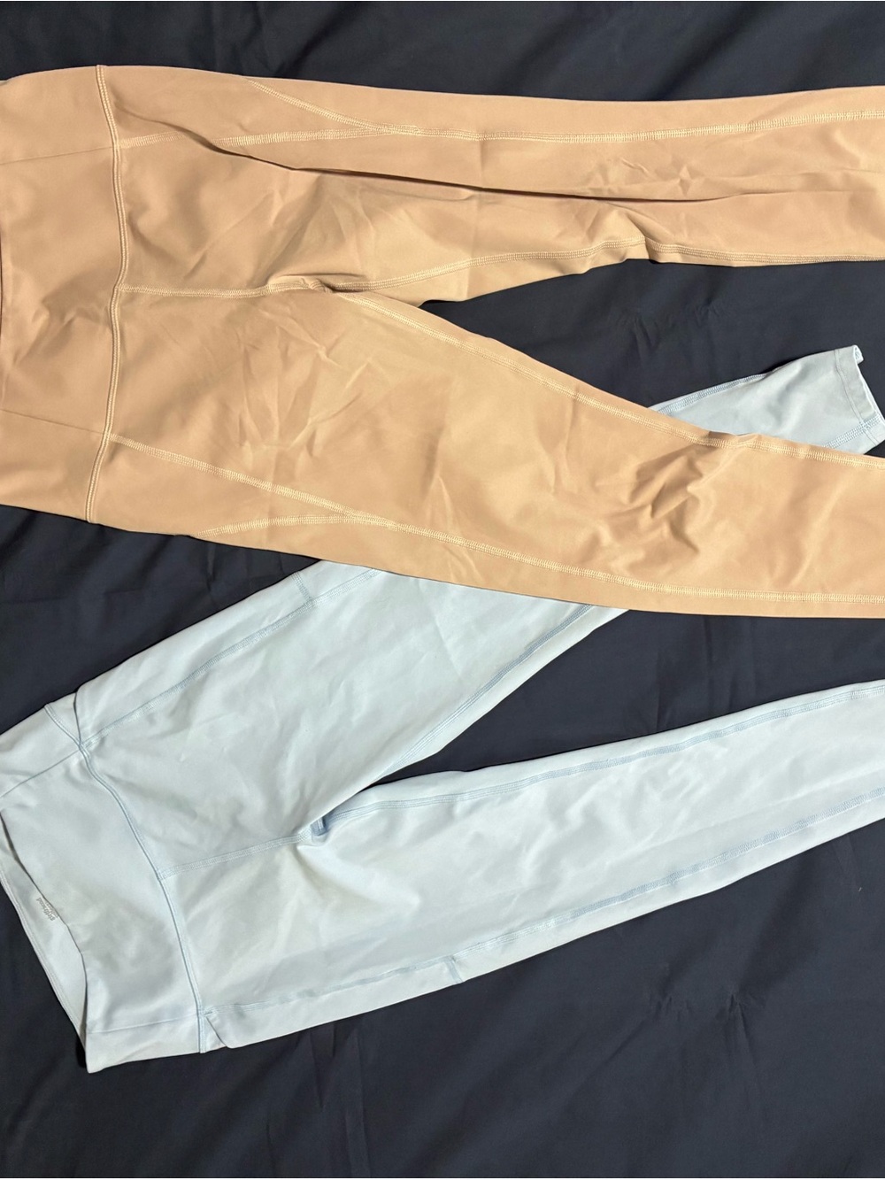2 Pack M Girlfriend Collective Leggings in Pink and Light Blue